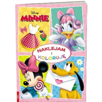 Minnie. Naklejam i koloruje